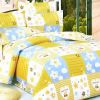 Blancho Bedding - [Yellow Countryside] 100% Cotton 4PC Duvet Cover Set (Full Size)(Comforter not included)